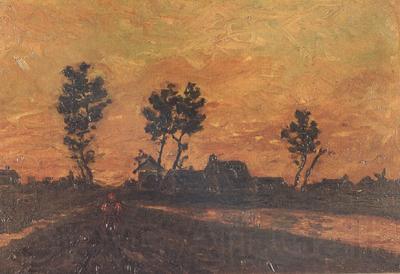 Vincent Van Gogh Landscape at Sunset (nn04) Norge oil painting art